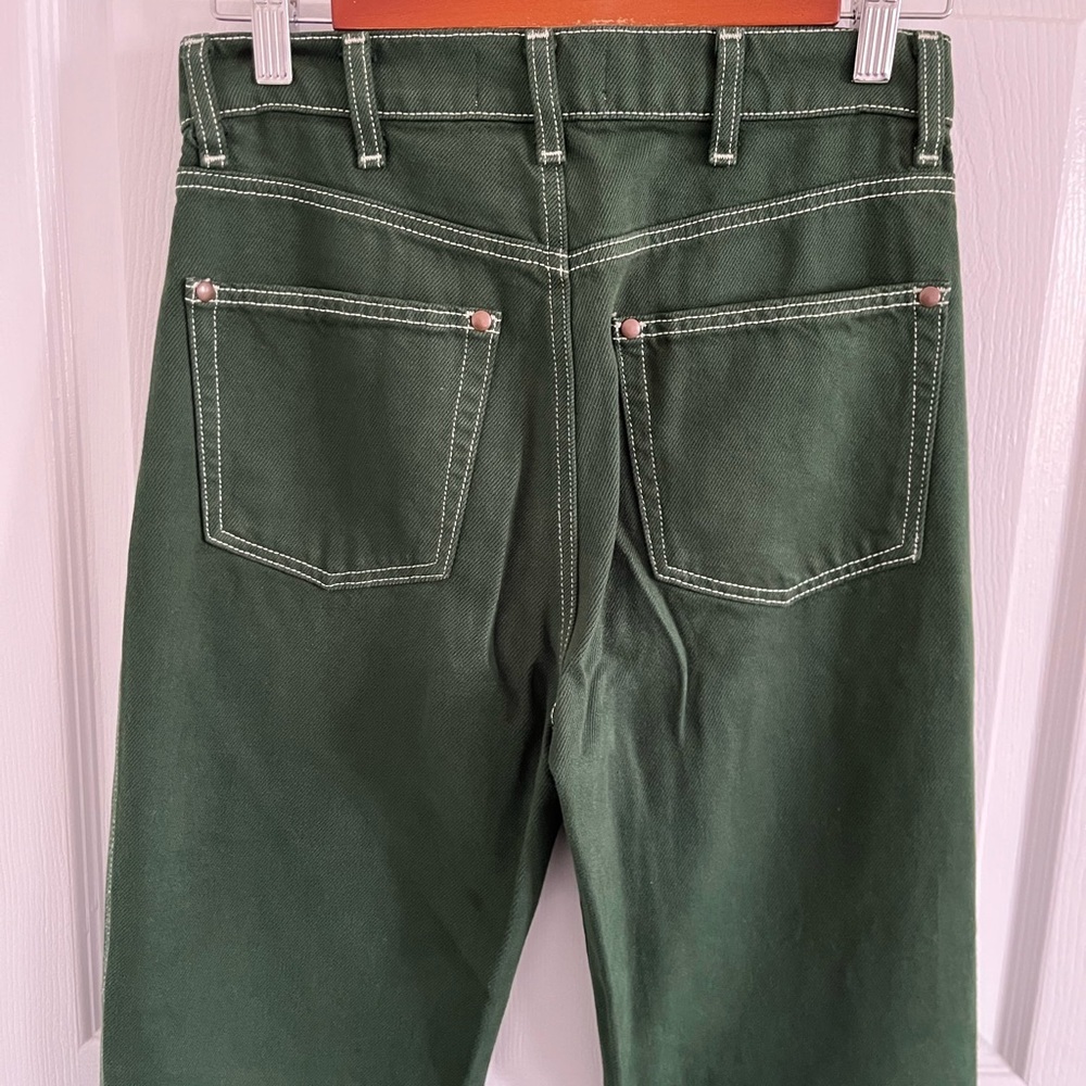Reformation Straight-Leg Jeans in Forest Green - Picture 7 of 10